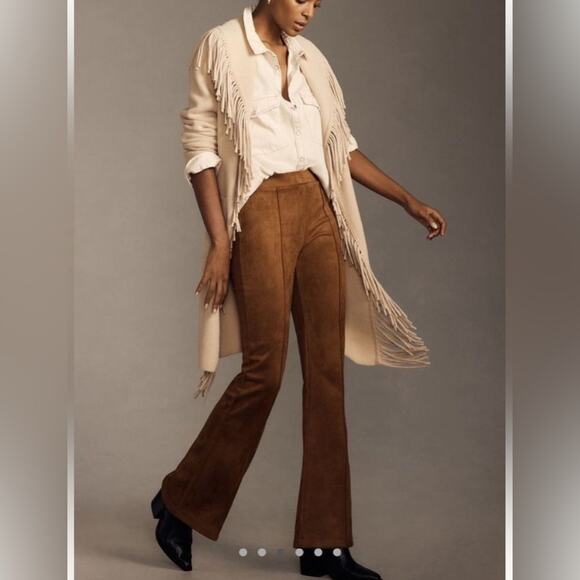 NWT Anthropologie x Sanctuary Lana Flare Black Pull on Pants Fall Goth Sz M - Picture 1 of 13